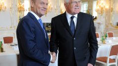 Polský premiér Donald Tusk a Václav Klaus