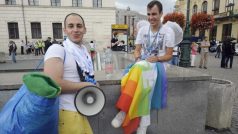 Na náměstí Republiky v Praze se scházeli účastníci pochodu hrdosti Prague Pride