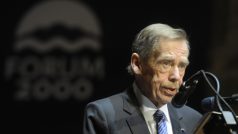 Václav Havel při zahájení konference Forum 2000