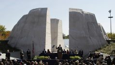 Prejev prezidenta Baracka Obamy před památníkem Martina Luthera Kinga