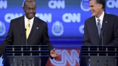 Herman Cain a Mitt Romney se utkali v debatě republikánských kandidátů