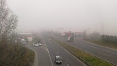 Smog v Mladé Boleslavi - pohled na rychlostní silnici R10