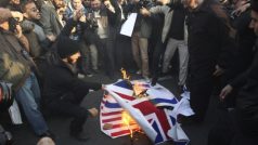 Íránský protest proti Velké Británii