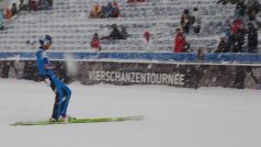 Rakušan Thomas Morgenstern při tréninku v Garmisch-Partenkirchenu