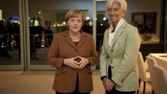 Kancléřka Angela Merkelová a ředitelka MMF Christiane Lagardeová