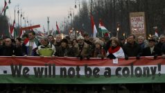 Demonstranti v Budapešti odmítli kritiku své vlády ze strany Evropské unie jako nespravedlivou