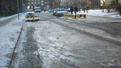 led na silnici, chodníky