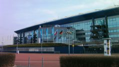 Veltins Arena v Gelsenkirchenu, dějiště odvetného duelu mezi Schalke 04 a Viktorií Plzeň
