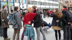 Protireformní happening „S vášní pro vzdělání“ uspořádali studenti na náměstí Svobody v Brně