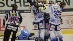 Hokejisté Brna se v Plzni radovali na úvod semifinále z gólů čtyřikrát