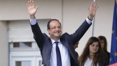 Kandidát francouzských socialistů François Hollande během předvolební kampaně