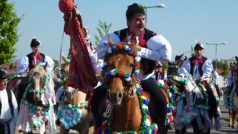 Nestor kunovických jízd Milan Stašek na koni