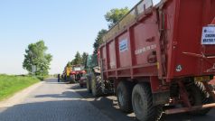 Poslední přípravy zemědělců na protestní akci na okraji Čáslavi