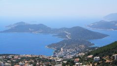 Pohled na pobřeží Egejského moře