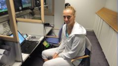 Petra Kvitová na komentátorské pozici Českého rozhlasu ve Wimbledonu