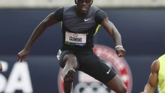 Kerron Clement competes in the men&#039;s 400m hurdles semi-finals at the U.S. Olympic athletics trials in Eugene, Oregon, June 29, 2012
