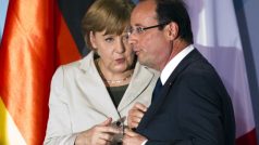 Německá kancléřeka Angela Merkelová a francouzský prezident Francois Hollande