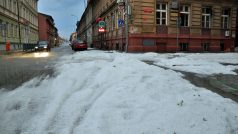 Silné bouřky v Čeckých Budějovicích provázelo i krupobití