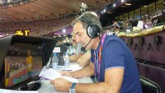 Miroslav Augustin reportuje z olympijského stadionu