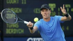 Tomáš Berdych na US Open v zápase s Estoncem Jürgenem Zoppem