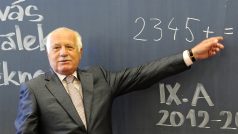 Prezident Václav Klaus zahájil nový školní rok v pražské základní škole Na Smetance