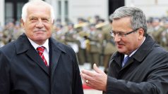Václav Klause přivítal v Polsku jeho protějšek Bronislaw Komorowski
