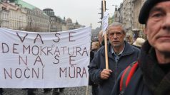 Demostrace proti vládní politice na Václavském náměstí, 17.listopad 2012