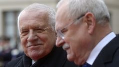 Prezident Václav Klaus přijal na Pražském hradě slovenského prezidenta Ivana Gašparoviče