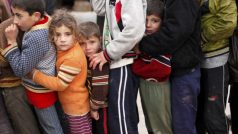 Děti v syrském uprchlickém táboře