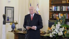 Václav Klaus před svým posledním novoročním projevem ve funkci prezidenta