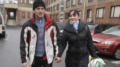 Kateřina Slívková a její partner Martin Muška, který díky amnestii prezidenta Klause opustil brány ostravské věznice v Heřmanicích