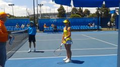 Natália Vajdová během své premiéry v grandslamové juniorce na Australian Open