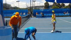 Natália Vajdová během své premiéry v grandslamové juniorce na Australian Open