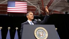 Americký prezident Barack Obama přednáší v Las Vegas řeč o změně imigračních pravidel