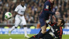 Lionel Messi v semifinále španělského poháru Real Madrid - FC Barcelona