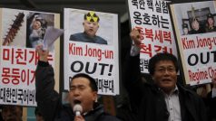Lidé v Soulu protestují proti severokorejským jaderným testům