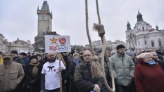 Protestní shromáždění s názvem Nedovolme návrat komunistů k moci