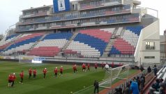 Česká reprezentace na stadionu Sigmy Olomouc