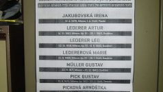 Návrh pamětní desky obětem holokaustu ve Mšeně na Mělnicku