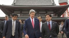 Johne Kerry při návštěvě Japonska. 14. 4. 2013