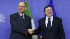 Italský premiér Enrico Letta a šéf Evropské komise José Manuel Barroso