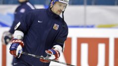 Tomáš Plekanec v tréninkové hale ve Stockholmu