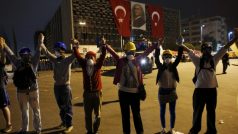 Turečtí aktivisté v centru Istanbulu
