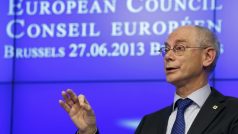 Herman Van Rompuy na současném summitu EU