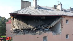 Výbuch poničil obytný dům v Havířově