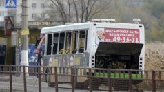 Autobus v ruském Volgogradu po výbuchu, který způsobila sebevražedná atentátnice. 21. 10. 2013