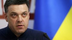 Vůdce ukrajinské opoziční strany Svoboda Oleg Tjagnibok