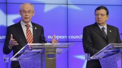 Předseda Evropské rady Herman Van Rompuy a předseda Evropské komise José Manuel Barroso