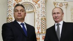 Maďarský premiér Viktor Orbán (vlevo) a ruský prezident Vladimír Putin se dohodli na dostavbě jediné maďarské jaderné elektrárny