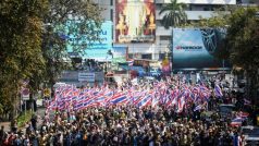 Opoziční demonstranti blokují centrum Bangkoku
